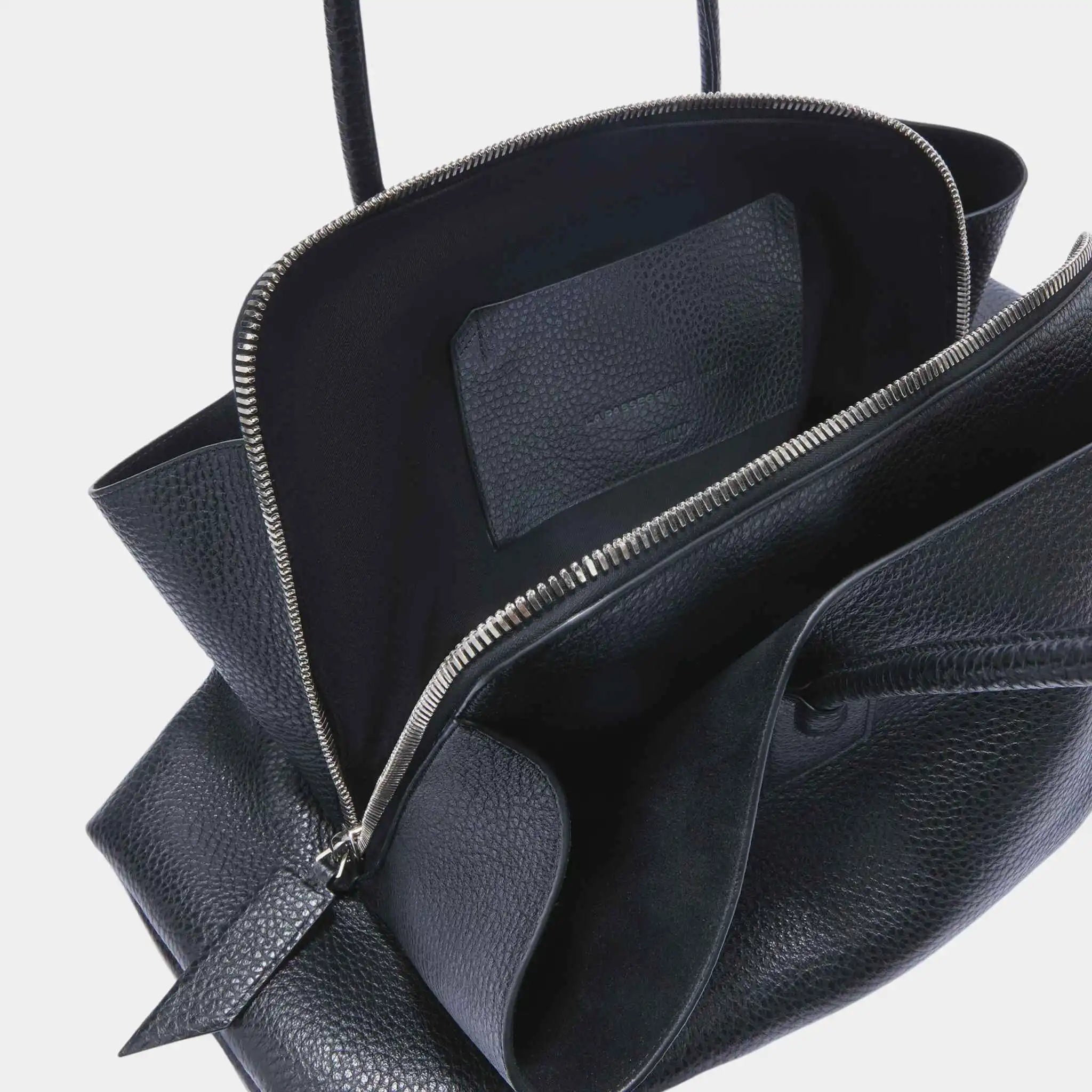The Attico La Passeggiata Large Black Top Handle, Inside