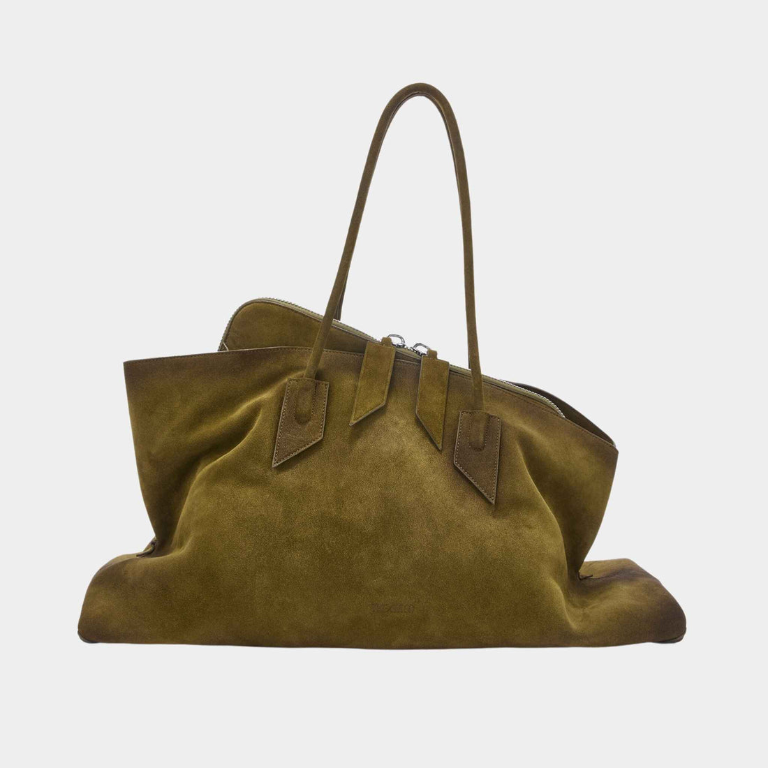 The Attico La Passeggiata Large Green Top Handle, Front