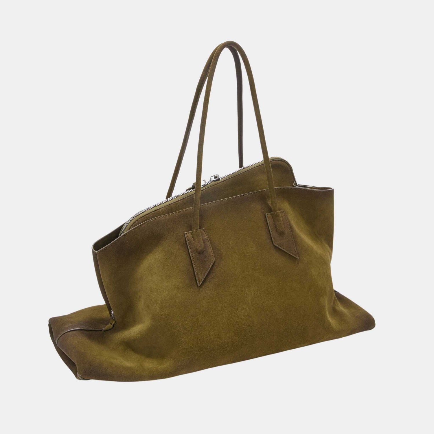 The Attico La Passeggiata Large Green Top Handle, Side