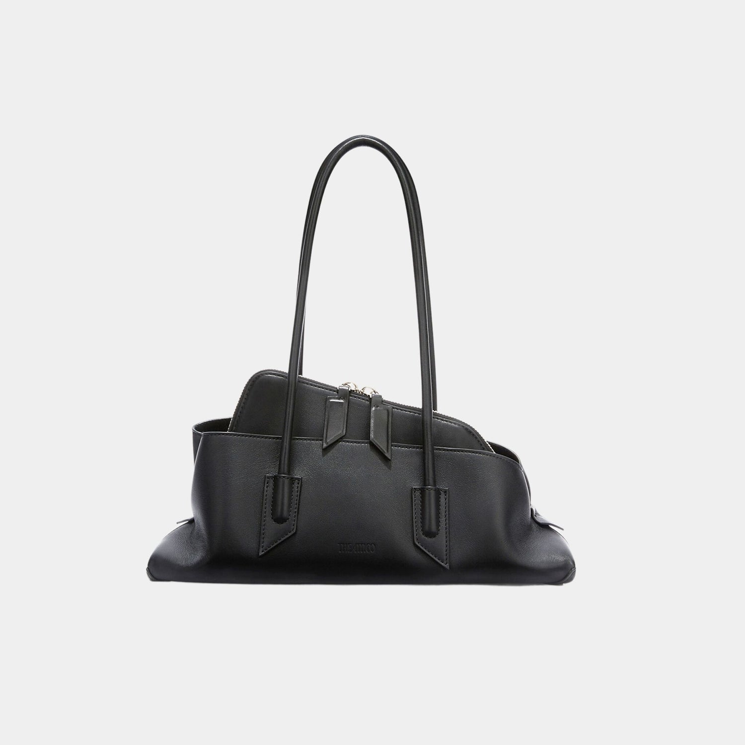 The Attico La Passeggiata Small Black Top Handle, Front