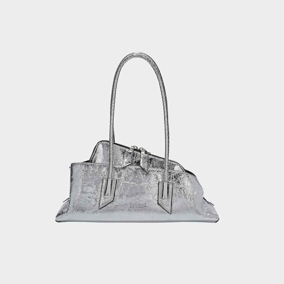 The Attico La Passeggiata Small Silver Top Handle, Front