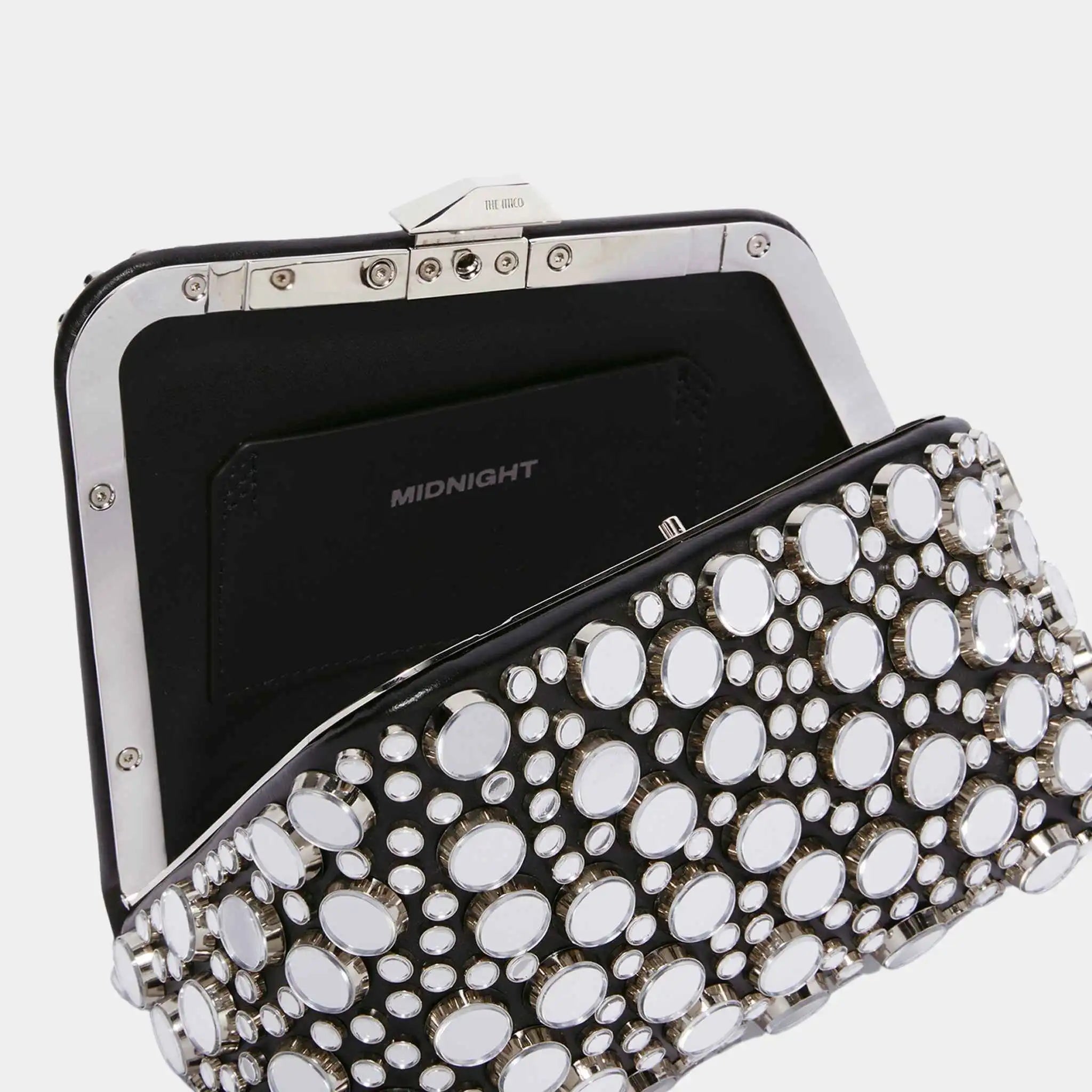The Attico Midnight Black Mini Clutch, Inside