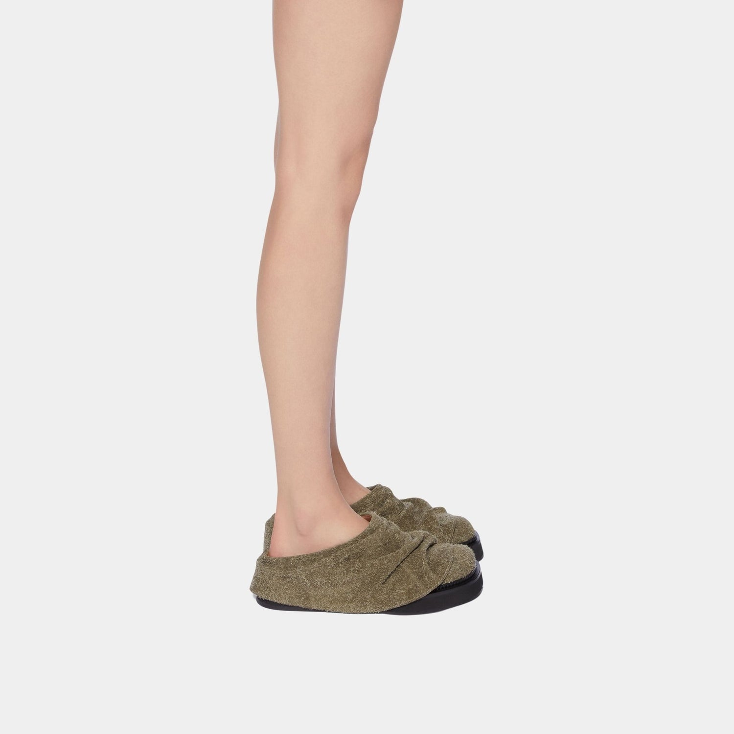 The Attico Mini Robin Military Melange Sabot, Model, Side