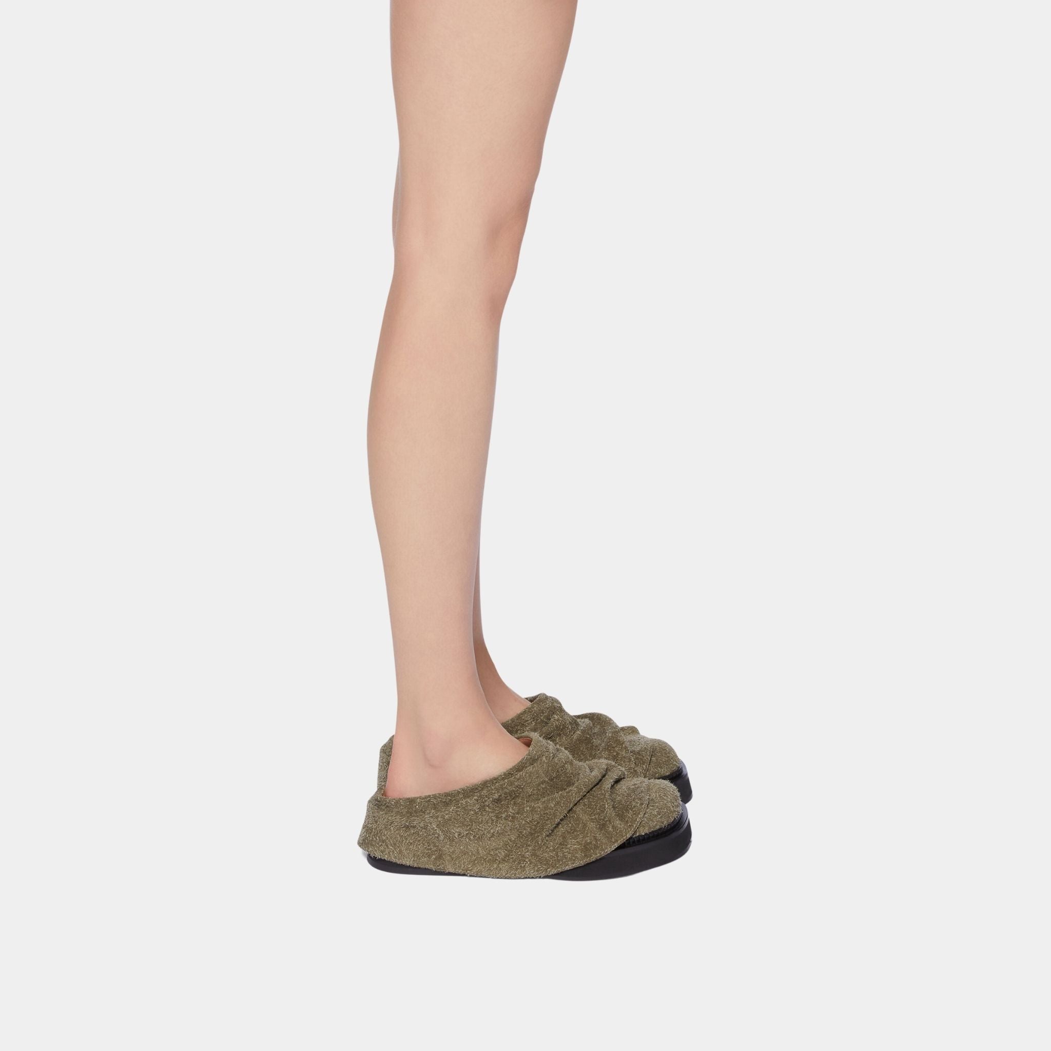 The Attico Mini Robin Military Melange Sabot, Model, Side