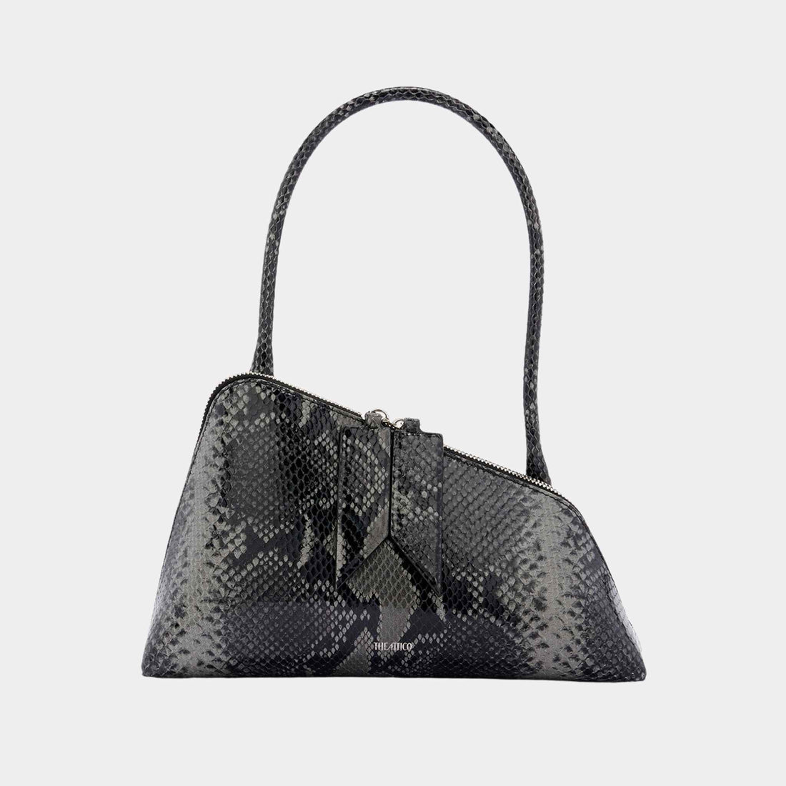 The Attico Sunrise Black and Grey Shoulder Bag, Front