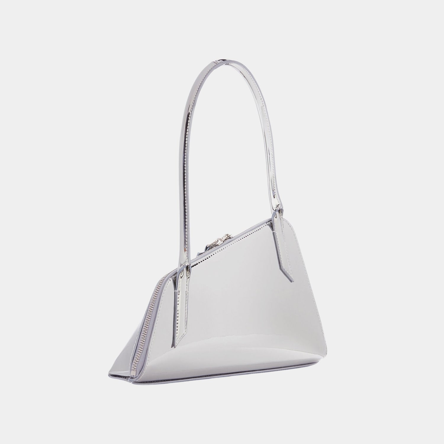 The Attico Sunrise Silver Shoulder Bag, Side