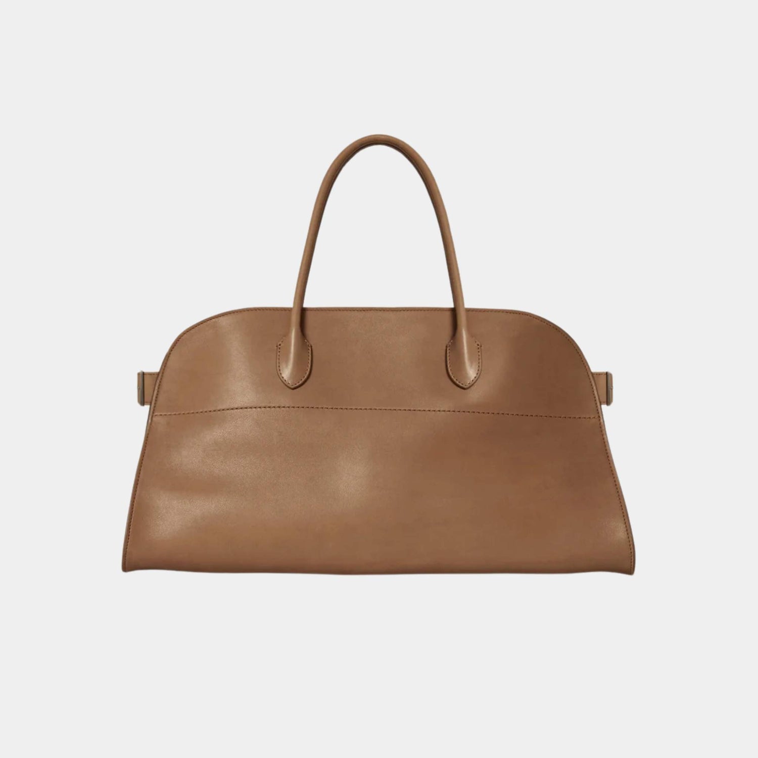 The Row EW Margaux Bag In Leather French Biege, Front