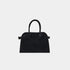 The Row Soft Margaux 10 Bag In Suede Black, Front