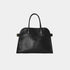 The Row Soft Margaux 12 Bag In Leather, Black, Front