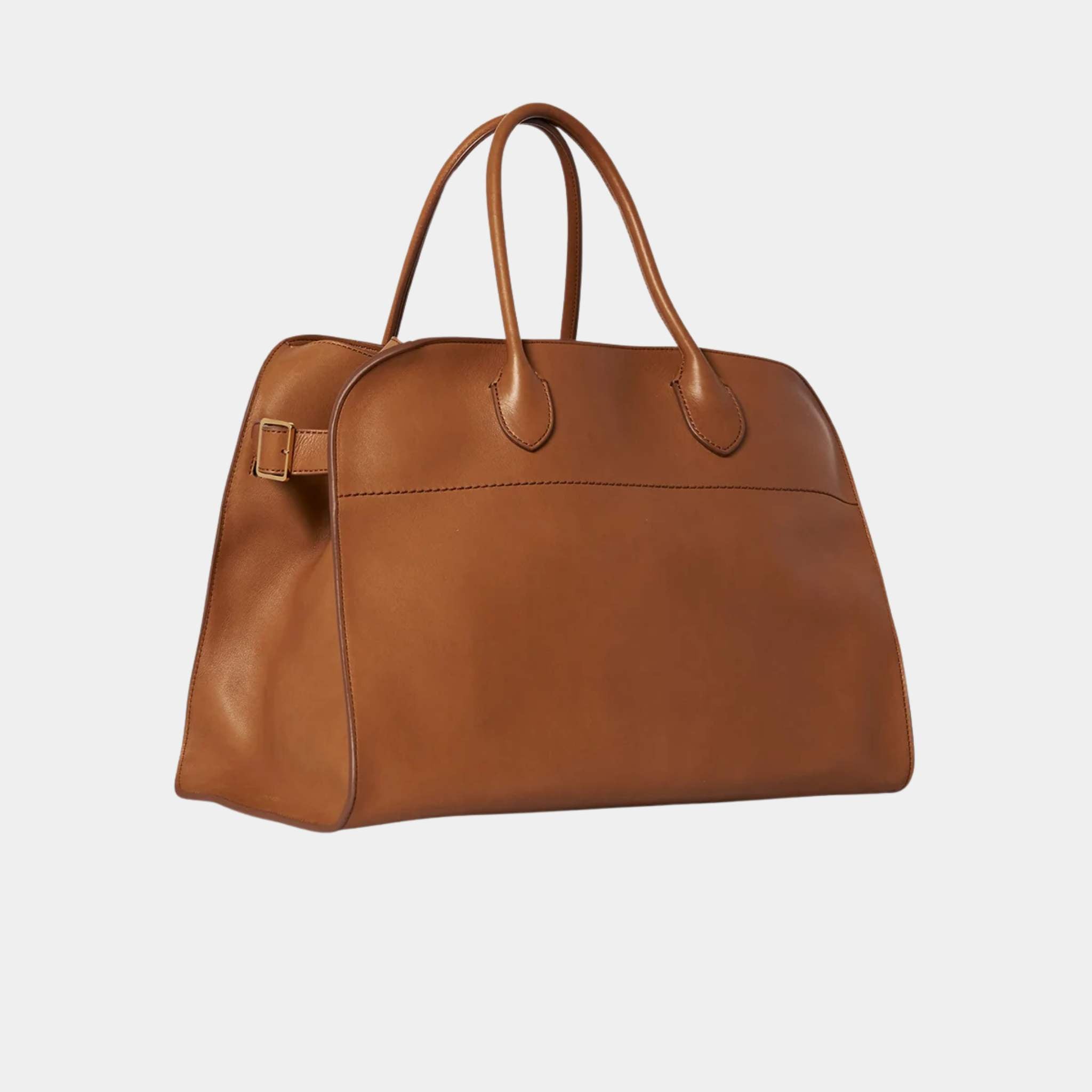 The Row Soft Margaux 15 Bag In Leather Cuir, Front, Side