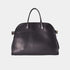 The Row Soft Margaux 17 Bag In Leather Black, Front