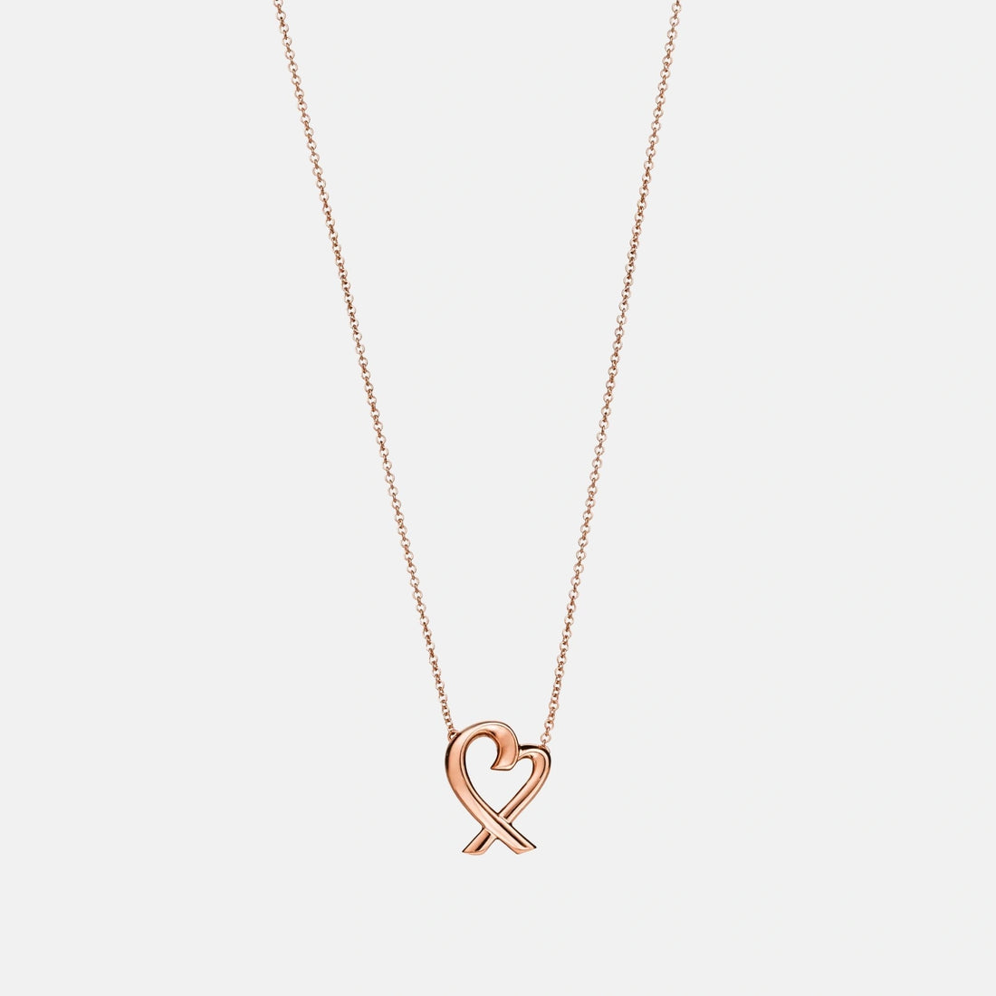 Tiffany and Co Paloma Picasso Loving Heart Pendant Rose Gold, Front