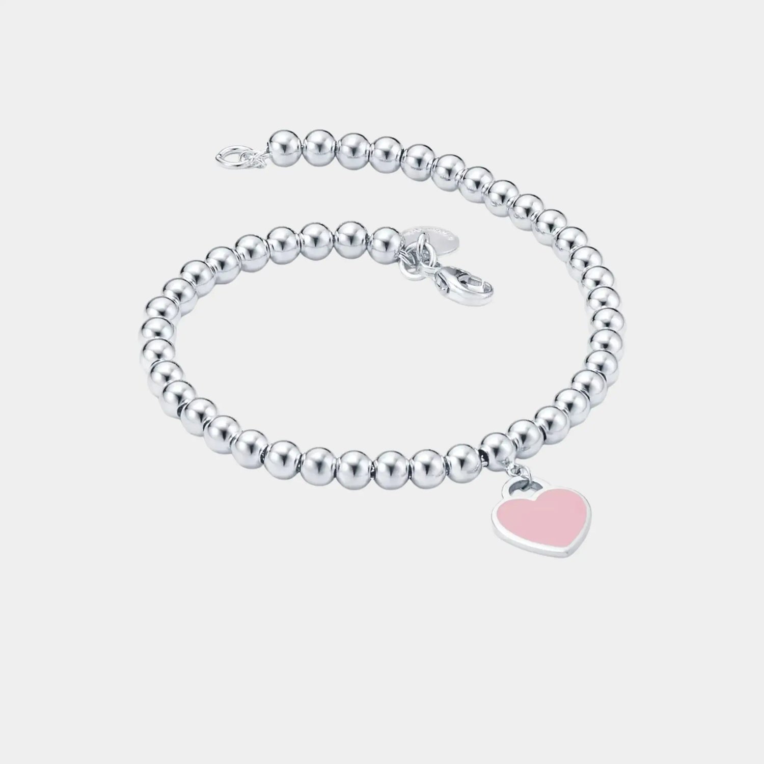 Tiffany &amp; Co Heart-Shaped Pendant In 925 Sterling Silver and Diamond