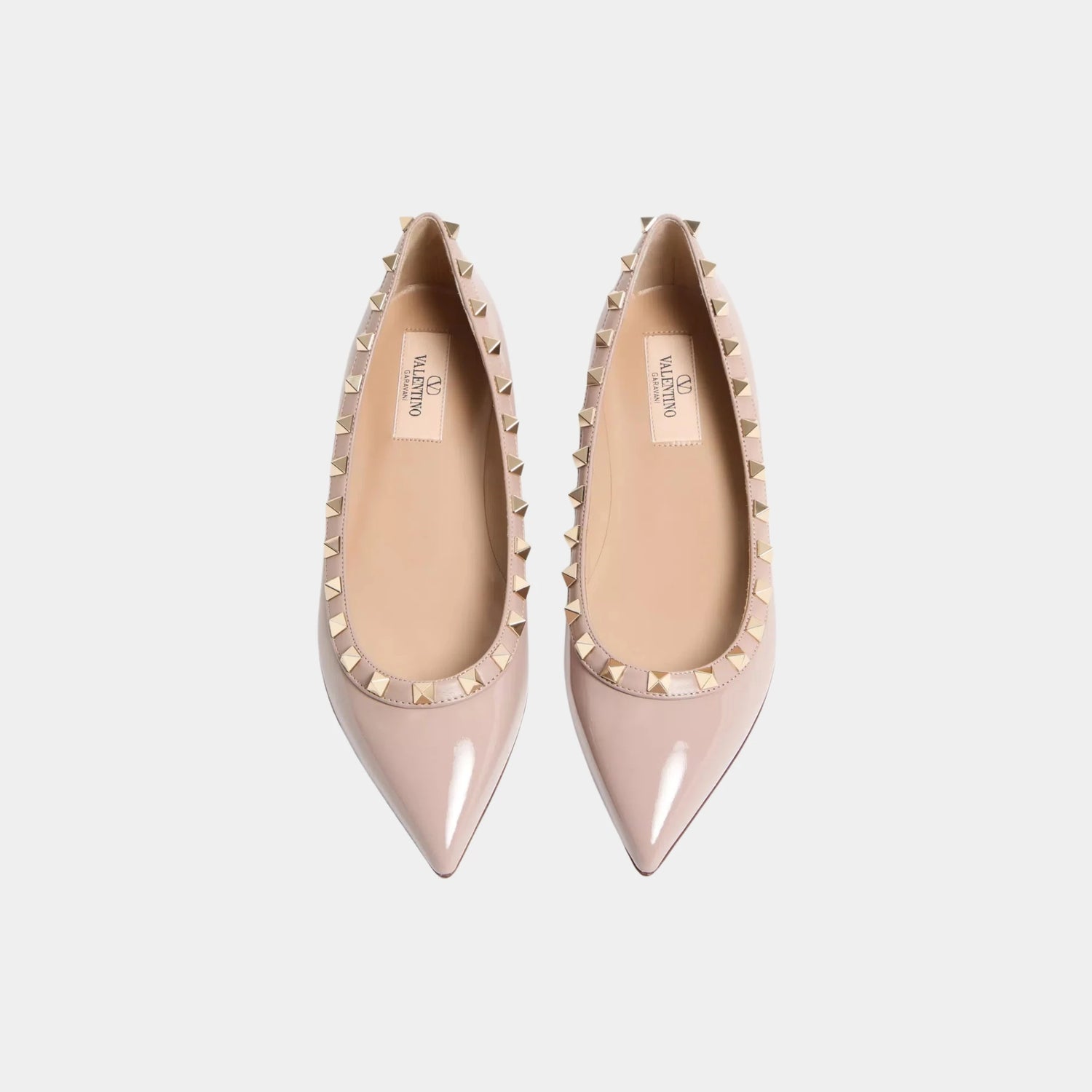 Patent Rockstud Ballet Flat