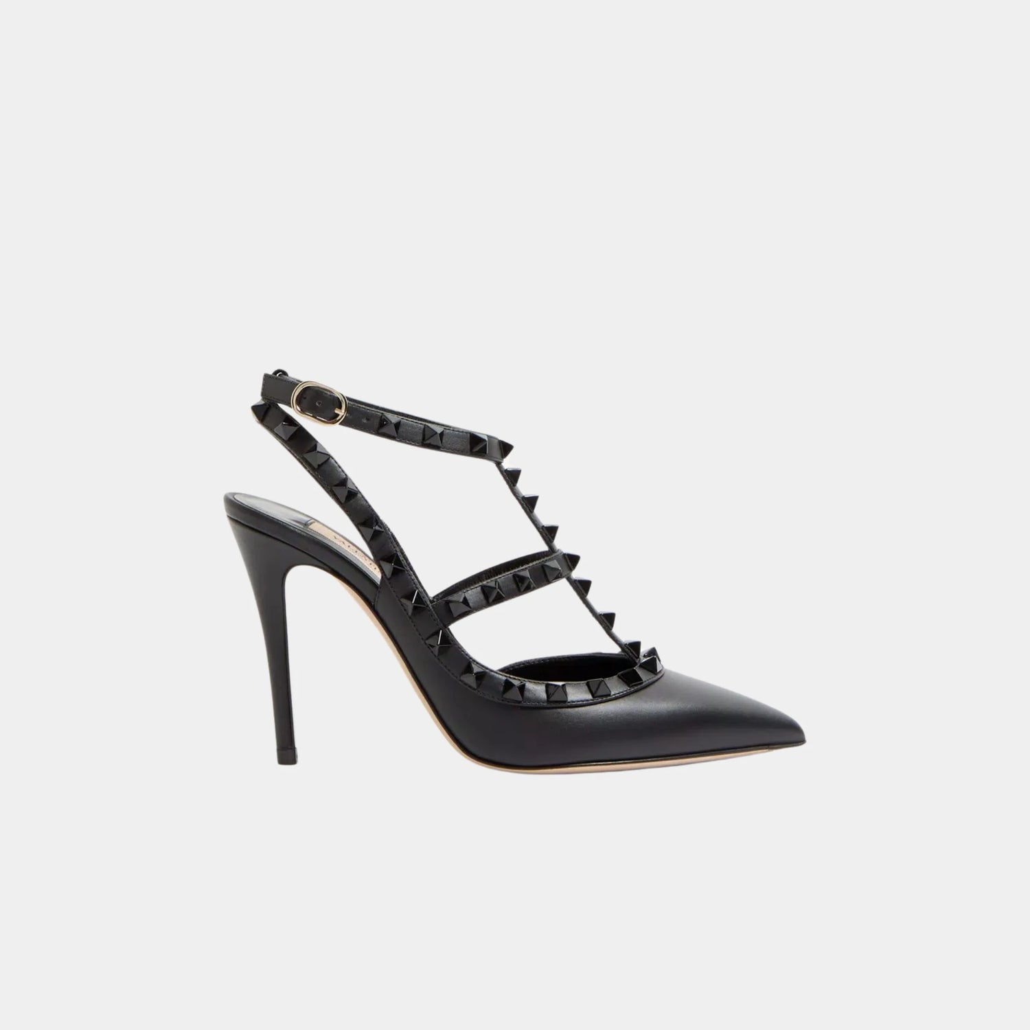 Rockstud Ankle Strap Pump With Tonal Studs