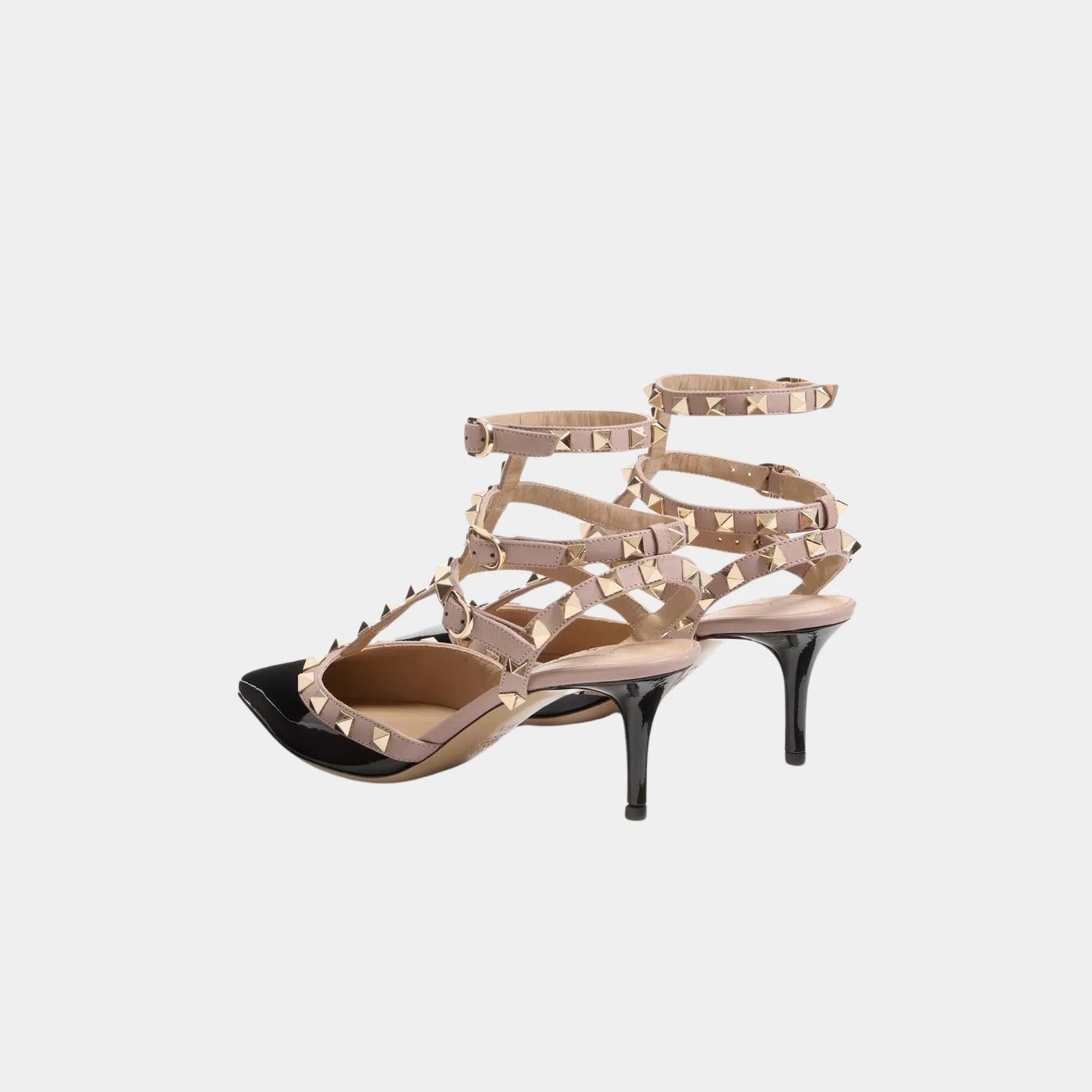 Valentino Rockstud Caged Pump, 65mm, Black, Back