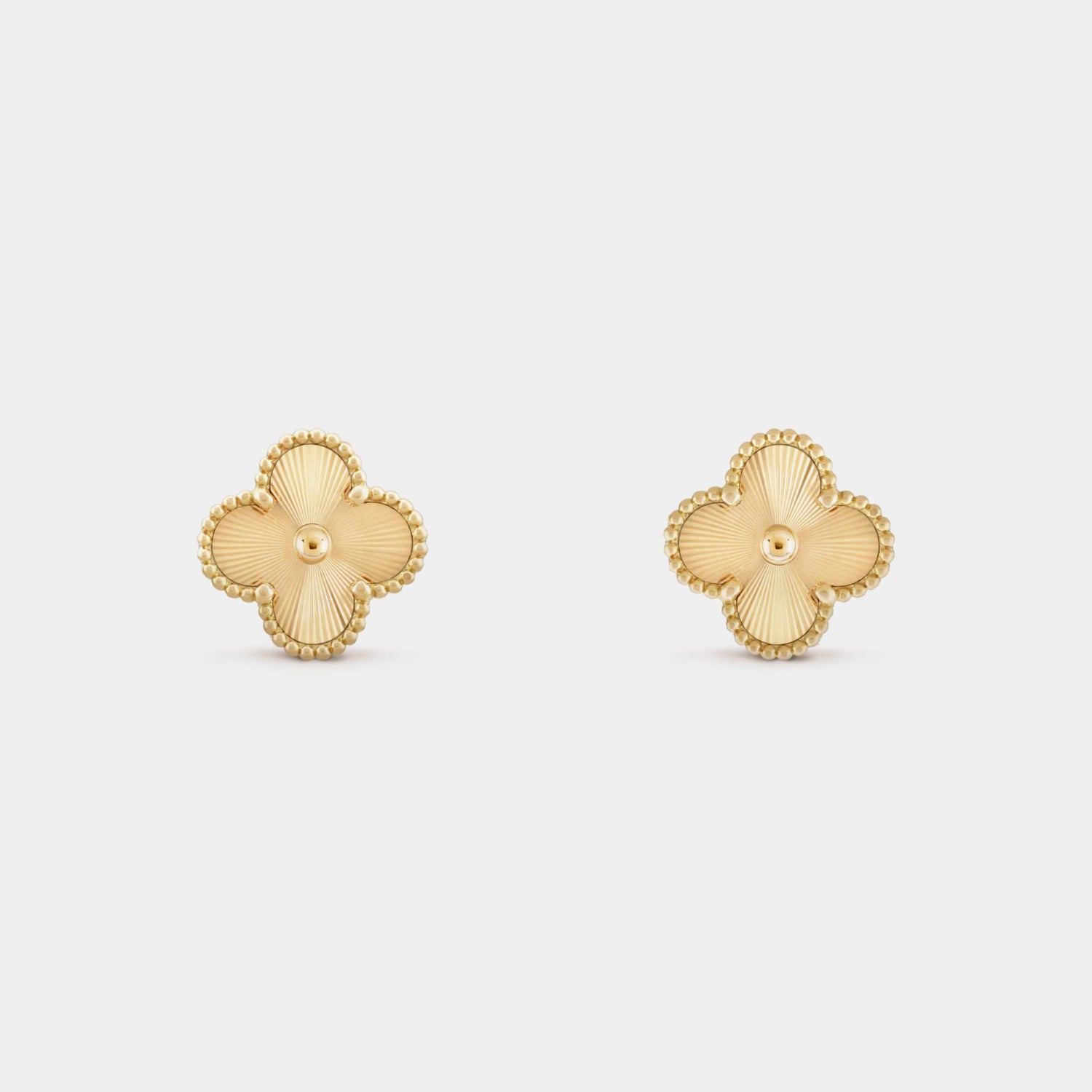 Van Cleef Arpels Vintage Alhambra Earrings Yellow Gold – SANDS