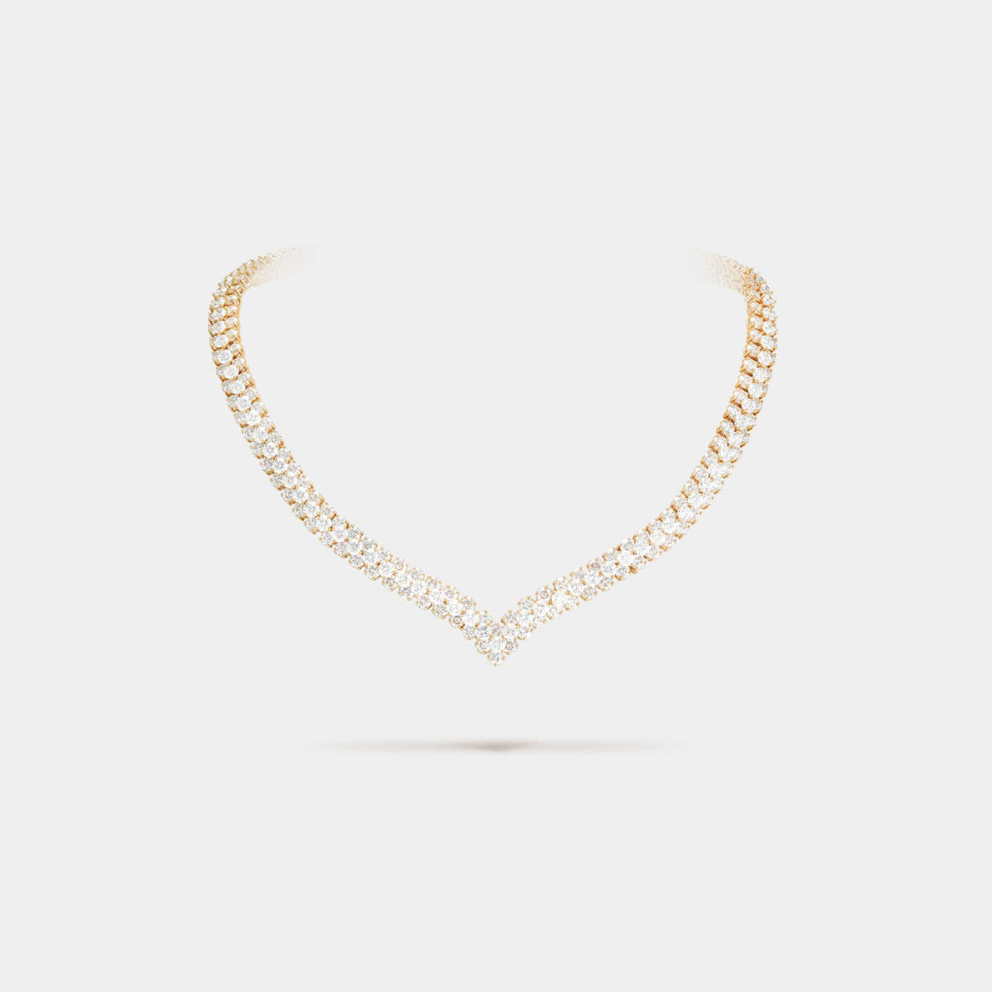 Van Cleef &amp; Arpels À Cheval Transformable Necklace Yellow Gold Diamond, Joined, necklace ,Front