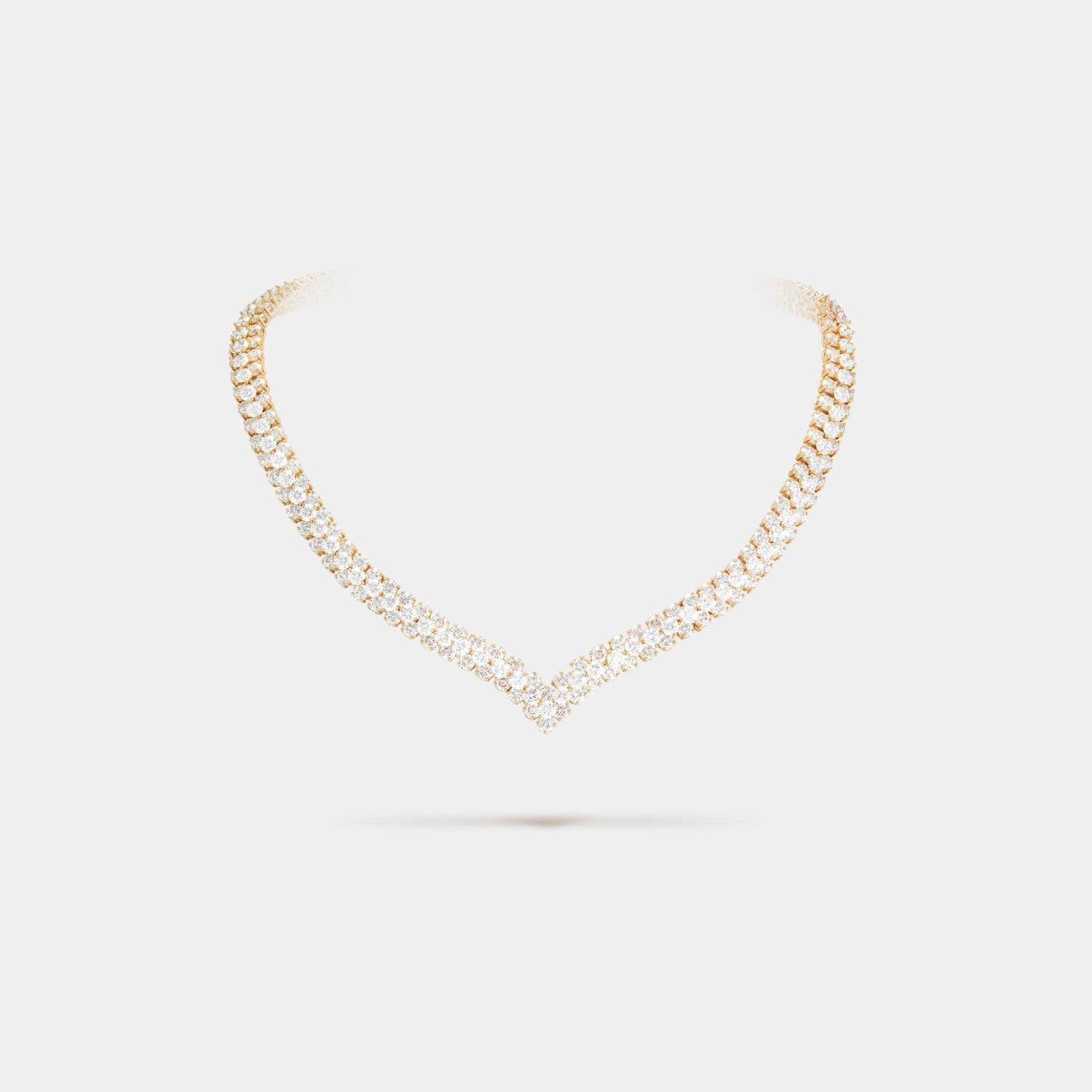 Van Cleef &amp; Arpels À Cheval Transformable Necklace Yellow Gold Diamond, Joined, necklace ,Front