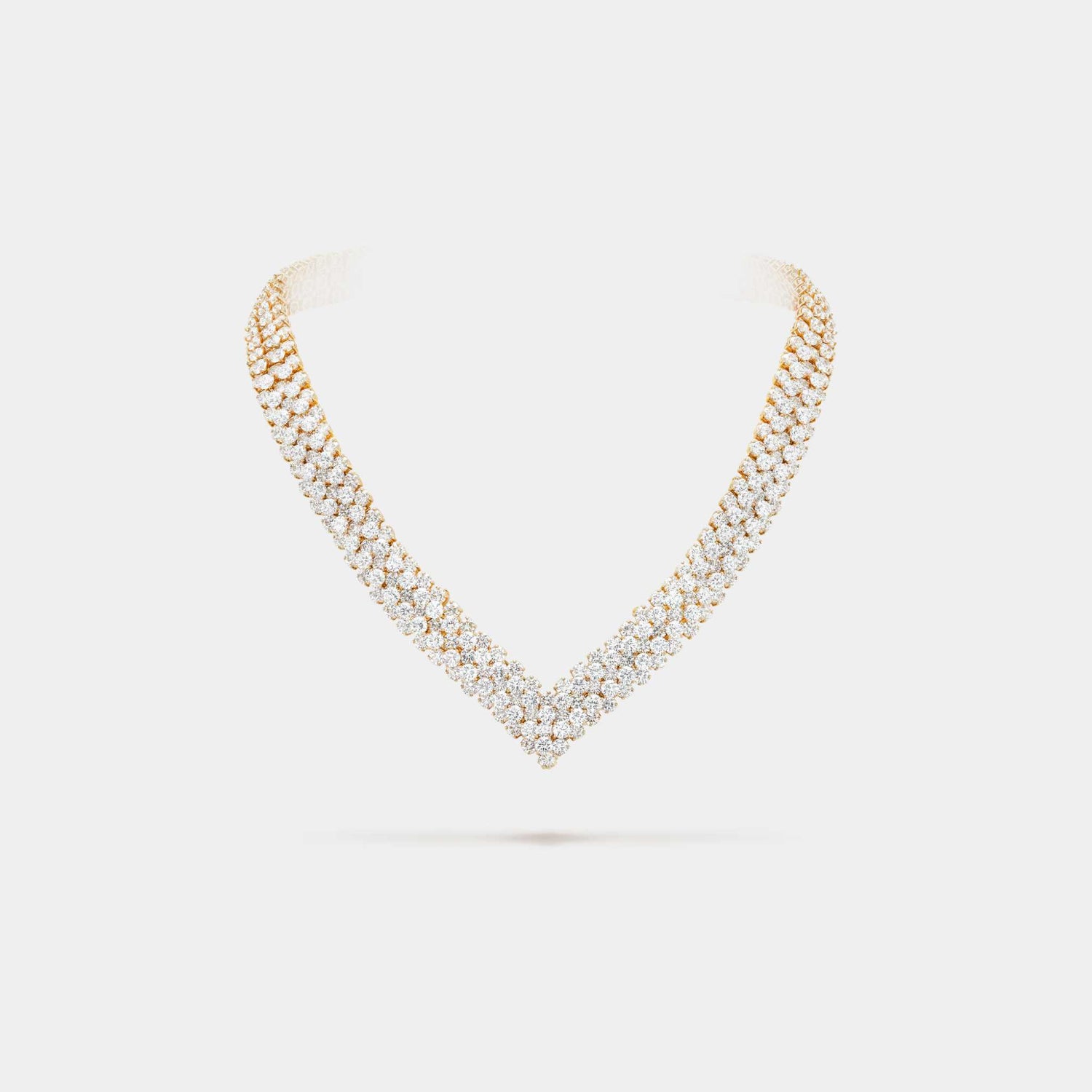 Van Cleef &amp; Arpels À Cheval Transformable Necklace Yellow Gold Diamond, Front