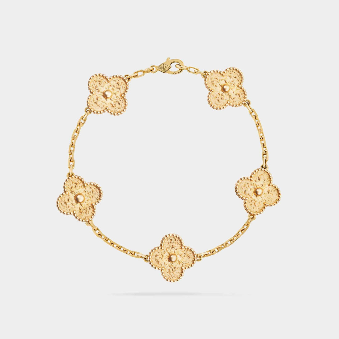 Van Cleef &amp; Arpels Alhambra Vintage Yellow Gold Motifs Bracelet, Linked
