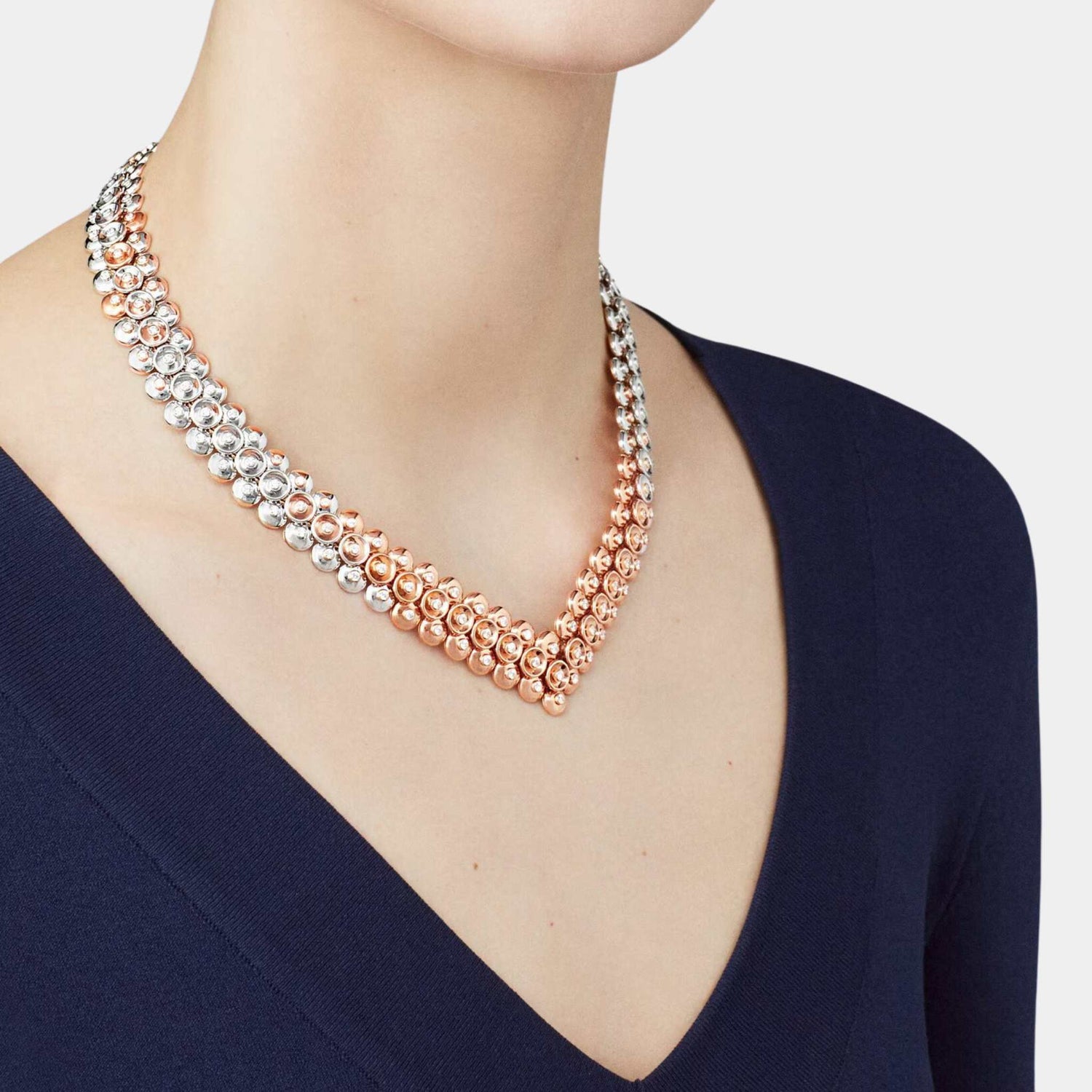 Van Cleef &amp; Arpels Bouton D’or Necklace Rose Gold Diamond, Model