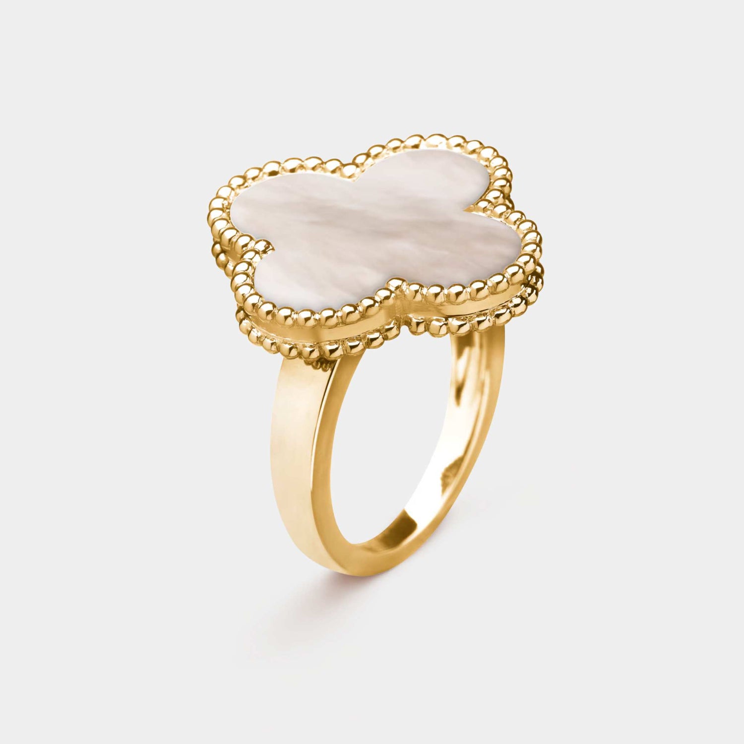 Van Cleef Arpels Magic Alhambra Ring Yellow Gold Mother Of Pearl
