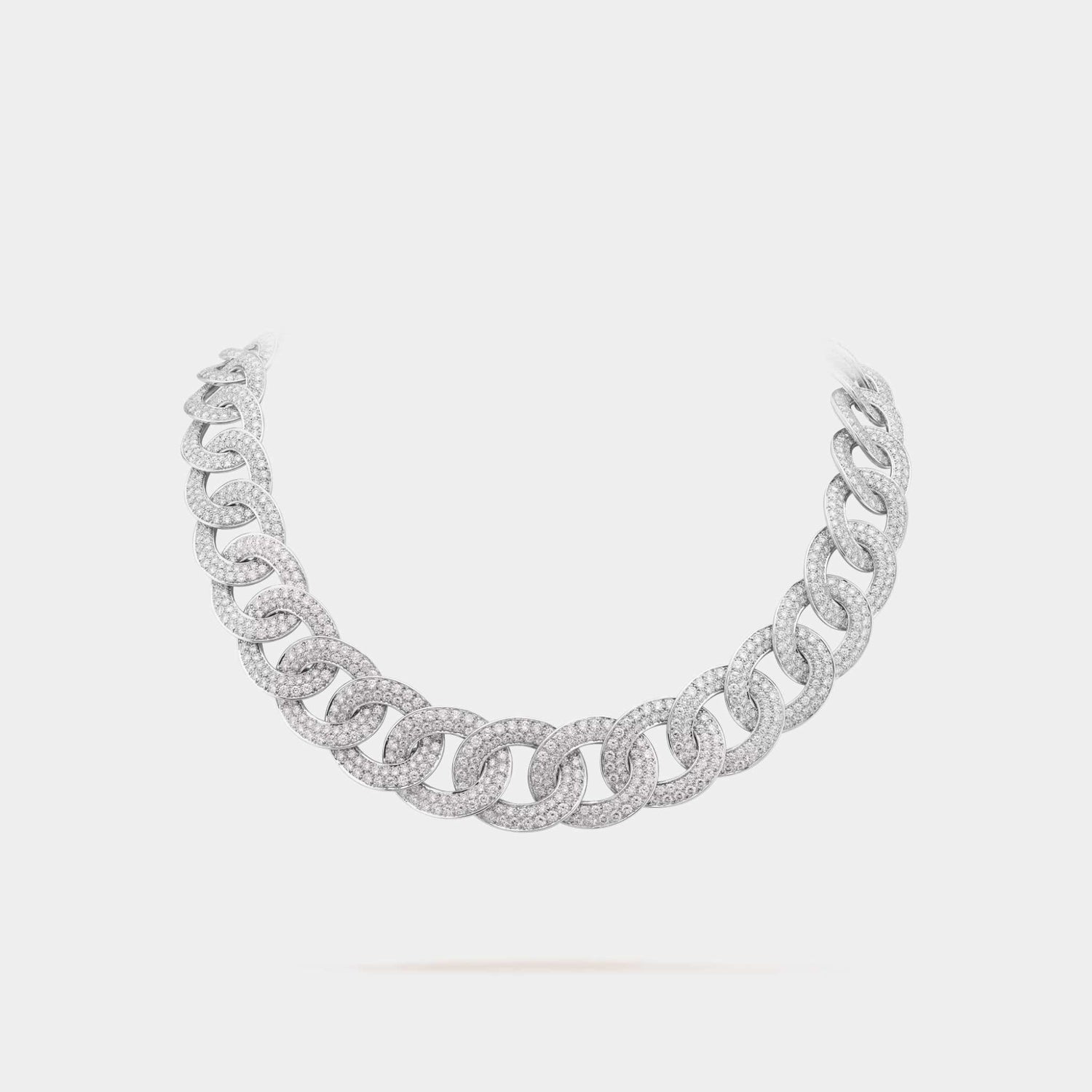 Van Cleef &amp; Arpels Olympia Necklace White Gold Diamond, Front