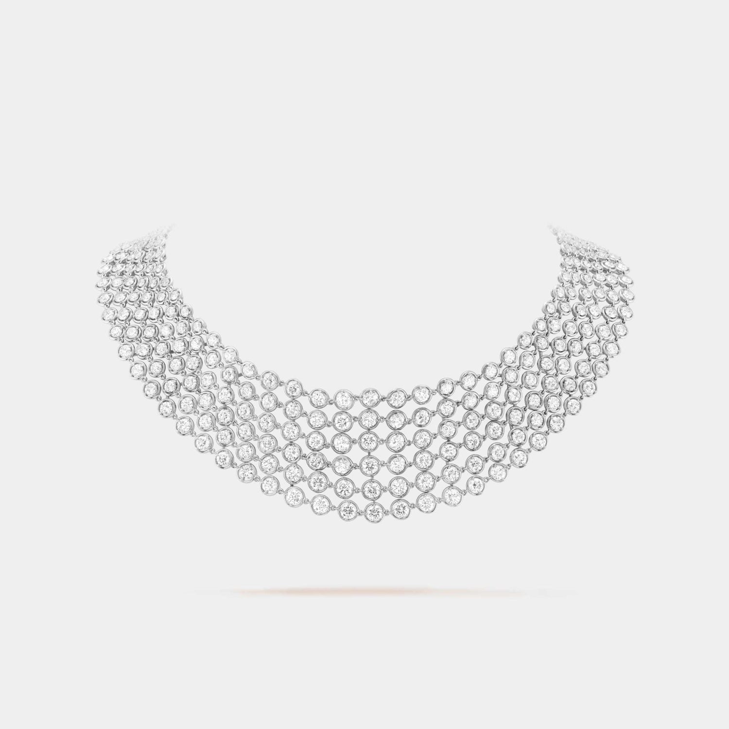 Van Cleef &amp; Arpels Palmyre Necklace White Gold Diamond, Front