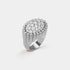 Van Cleef & Arpels Perlée Diamonds Pavé Ring White Gold Diamond, Front