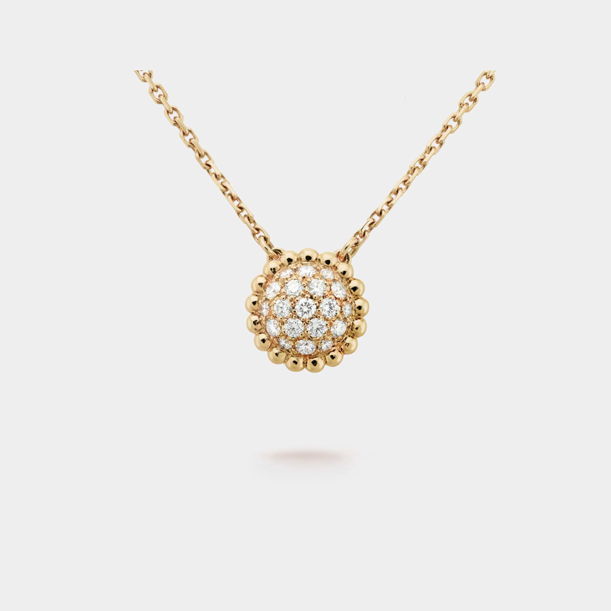 Van Cleef &amp; Arpels Perlée Diamonds Pendant Yellow Gold Diamond, Front