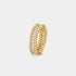 Van Cleef & Arpels Perlée Diamonds Ring 1 Row Yellow Gold Diamond, Front