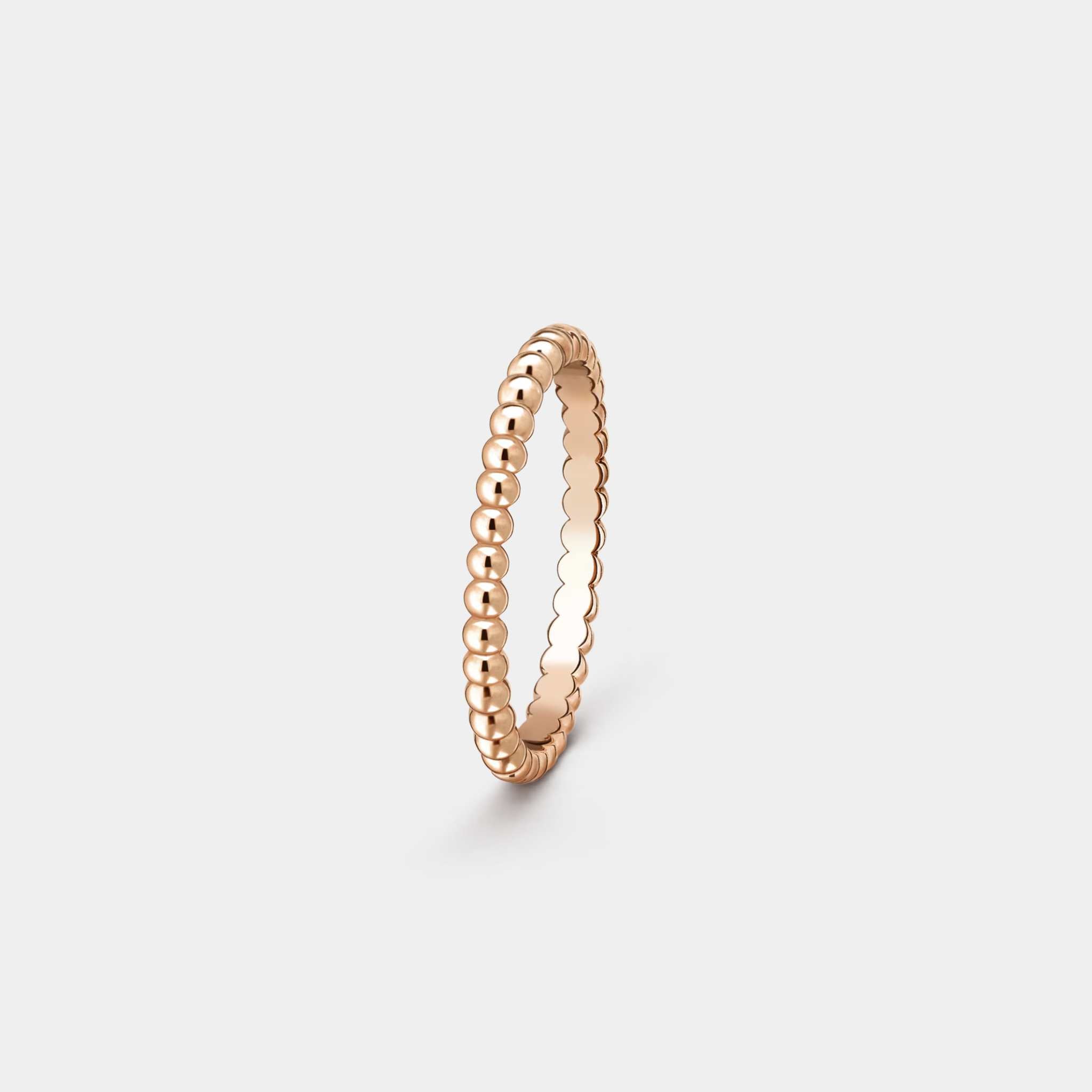 Van Cleef &amp; Arpels Perlée Pearls Of Gold Ring Small Model Rose Gold, Front