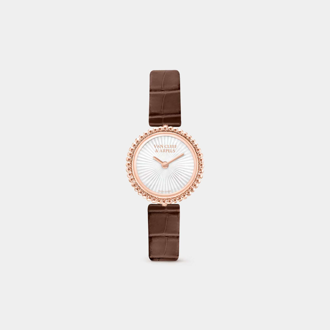 Van Cleef &amp; Arpels Perlée Watch 23 mm Rose Gold Mother Of Pearl, Front