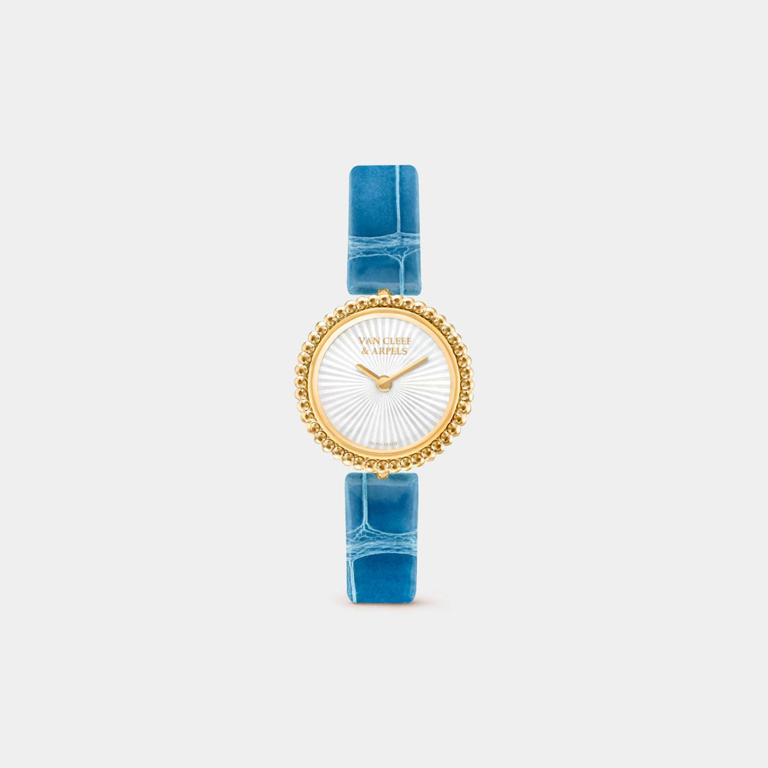 Van Cleef &amp; Arpels Perlée Watch 23 mm Yellow Gold Mother Of Pearl, Front