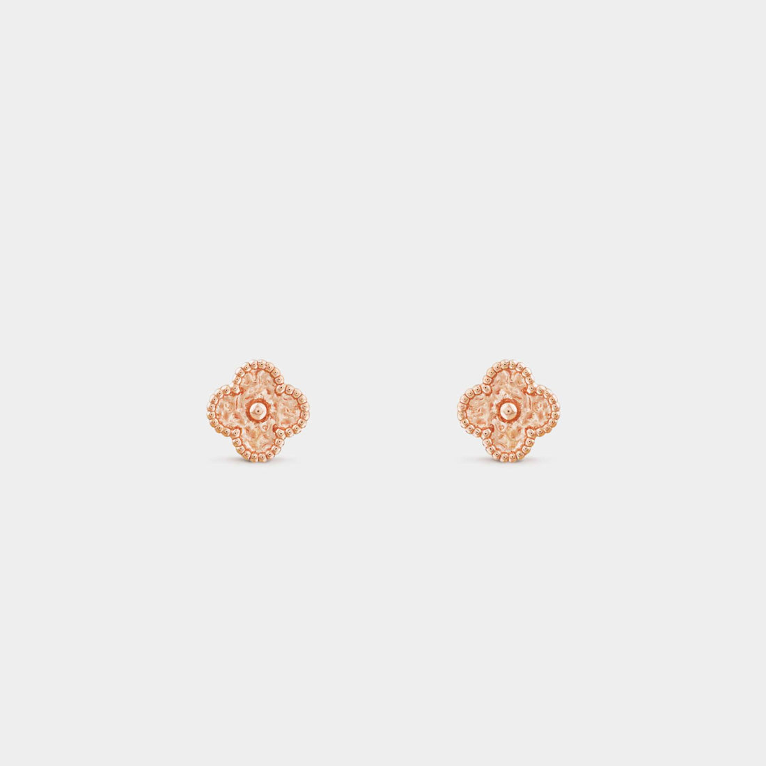 Van Cleef &amp; Arpels Sweet Alhambra Earstuds Rose Gold, Front