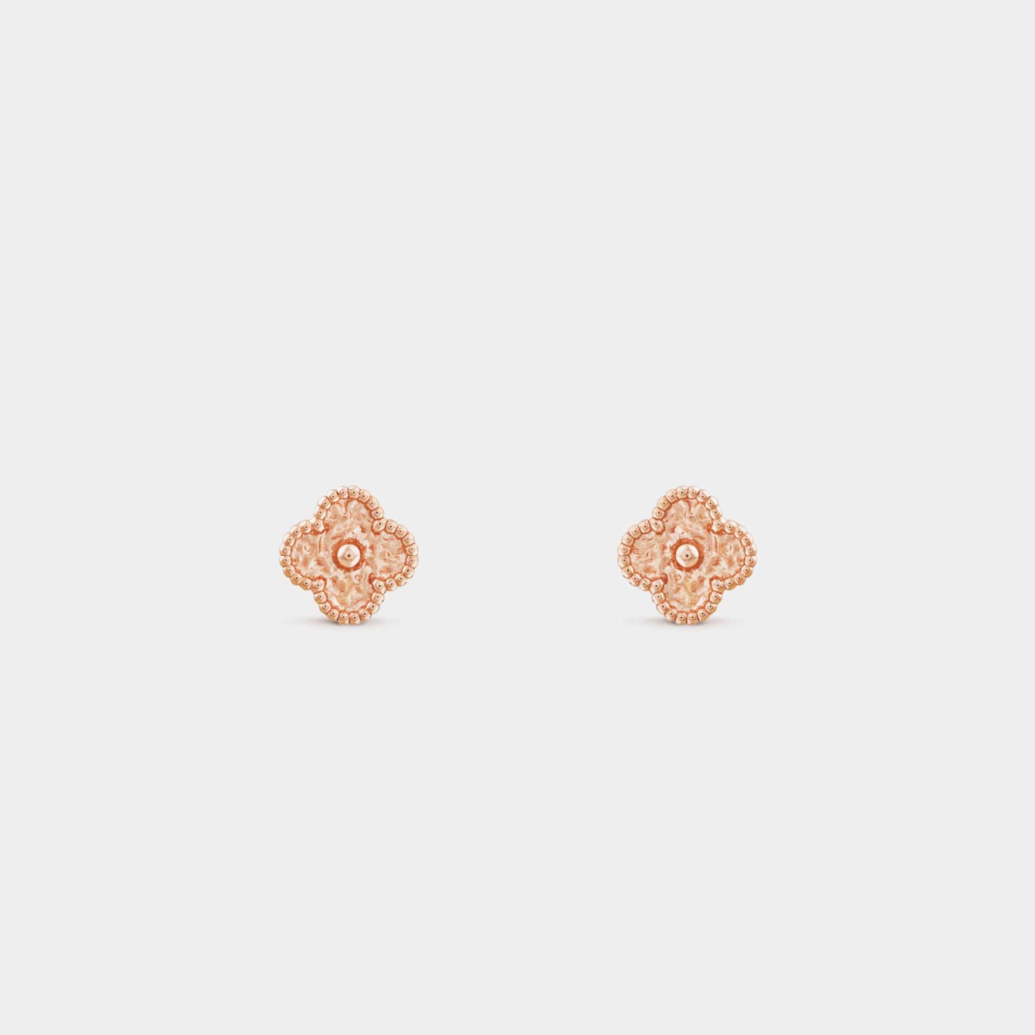 Van Cleef &amp; Arpels Sweet Alhambra Earstuds Rose Gold, Front