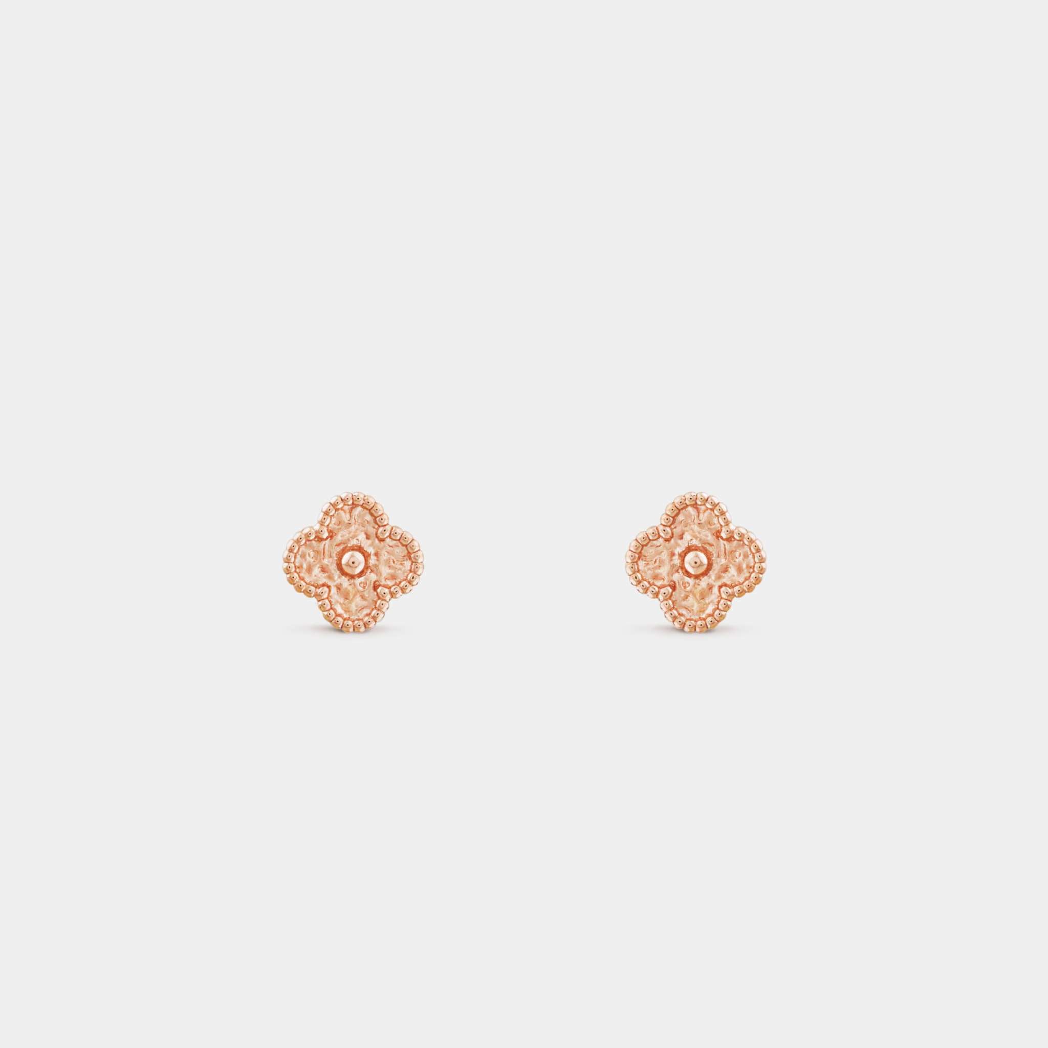 Van Cleef &amp; Arpels Sweet Alhambra Earstuds Rose Gold, Front