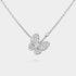 Van Cleef & Arpels Two Butterfly Pendant White Gold Diamond, Front