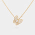 Van Cleef & Arpels Two Butterfly Pendant Yellow Gold Diamond, Front