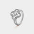 Van Cleef & Arpels Vintage Alhambra Ring White Gold Diamond, front