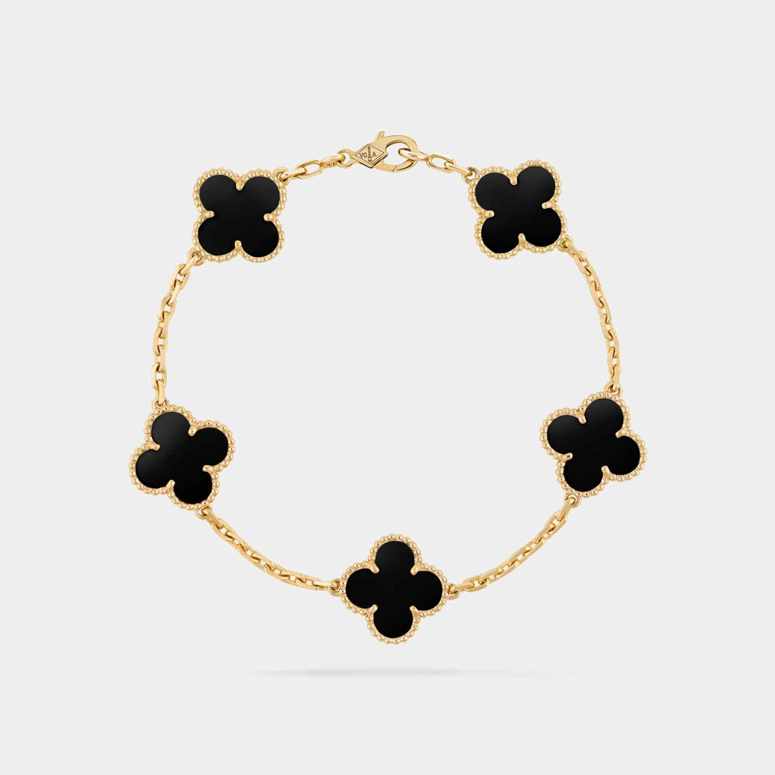 Van Cleef &amp; Arpels Vintage Alhambra Bracelet 5 motifs, Onyx