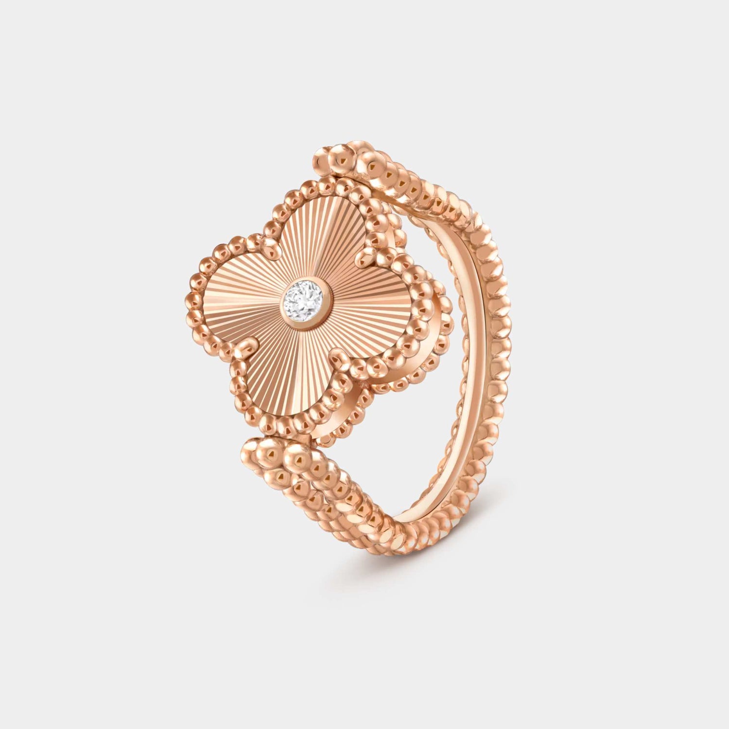 Vintage Alhambra Reversible Ring Rose Gold Carnelian Diamond – SANDS