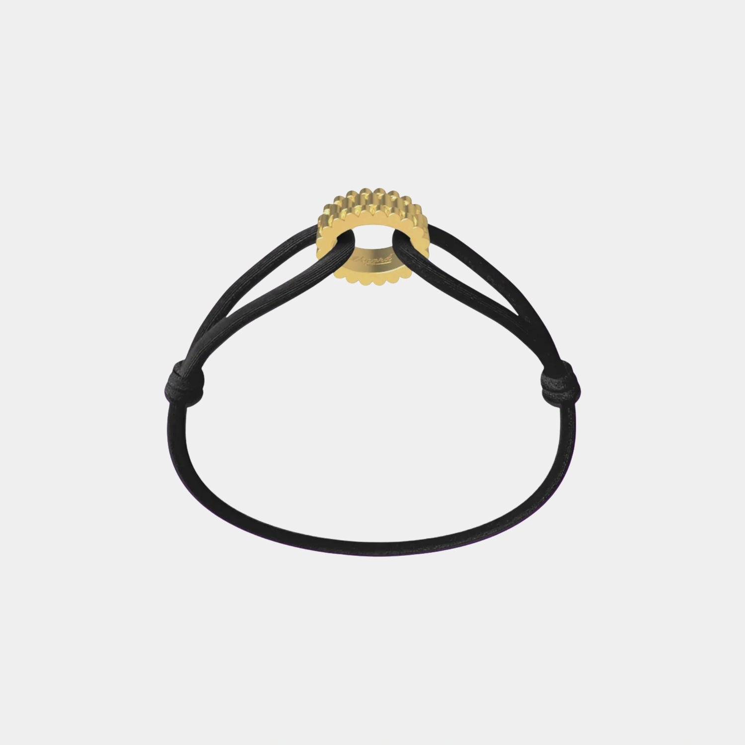 Wecord Golden Regent Cord Bracelet, Black