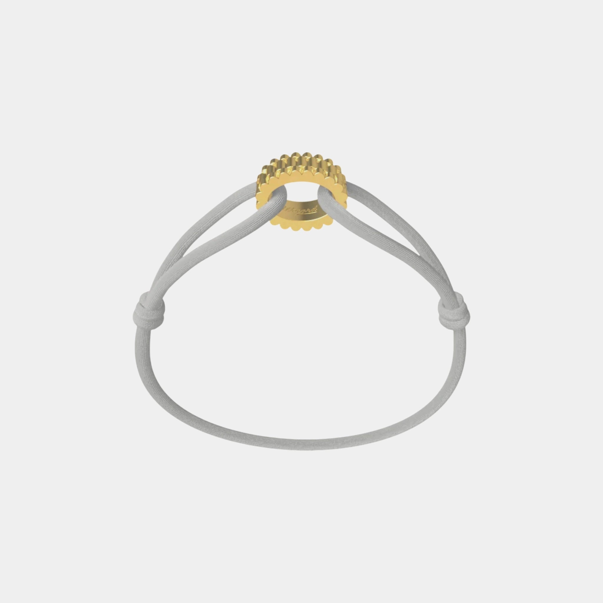 Wecord Golden Regent Cord Bracelet, Grey