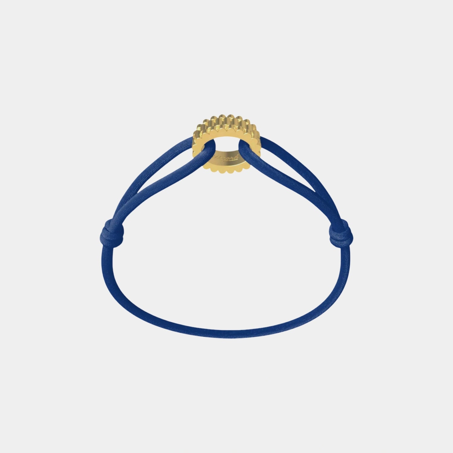 Wecord Golden Regent Cord Bracelet, Navy Blue