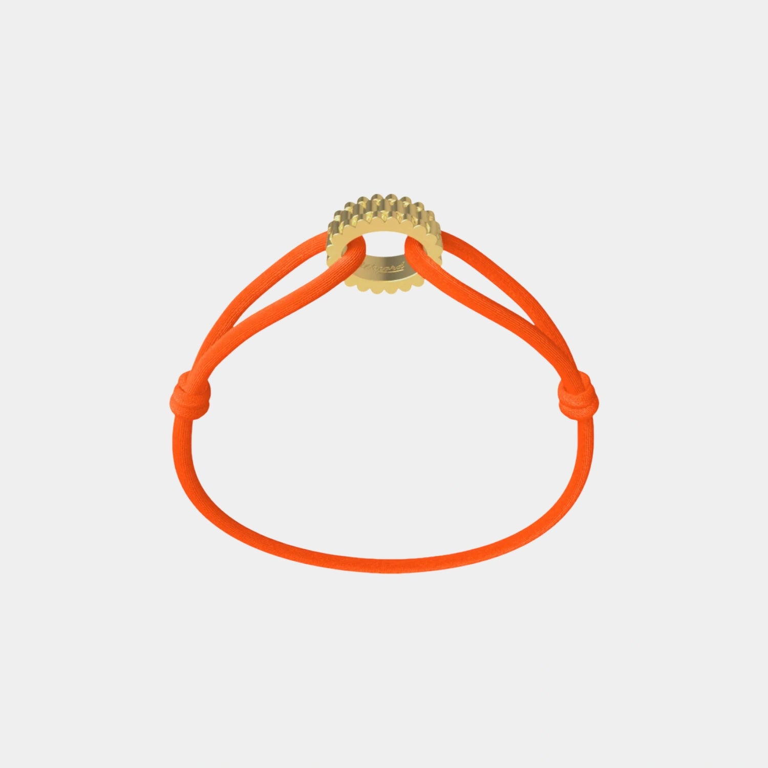 Wecord Golden Regent Cord Bracelet, Neon Orange