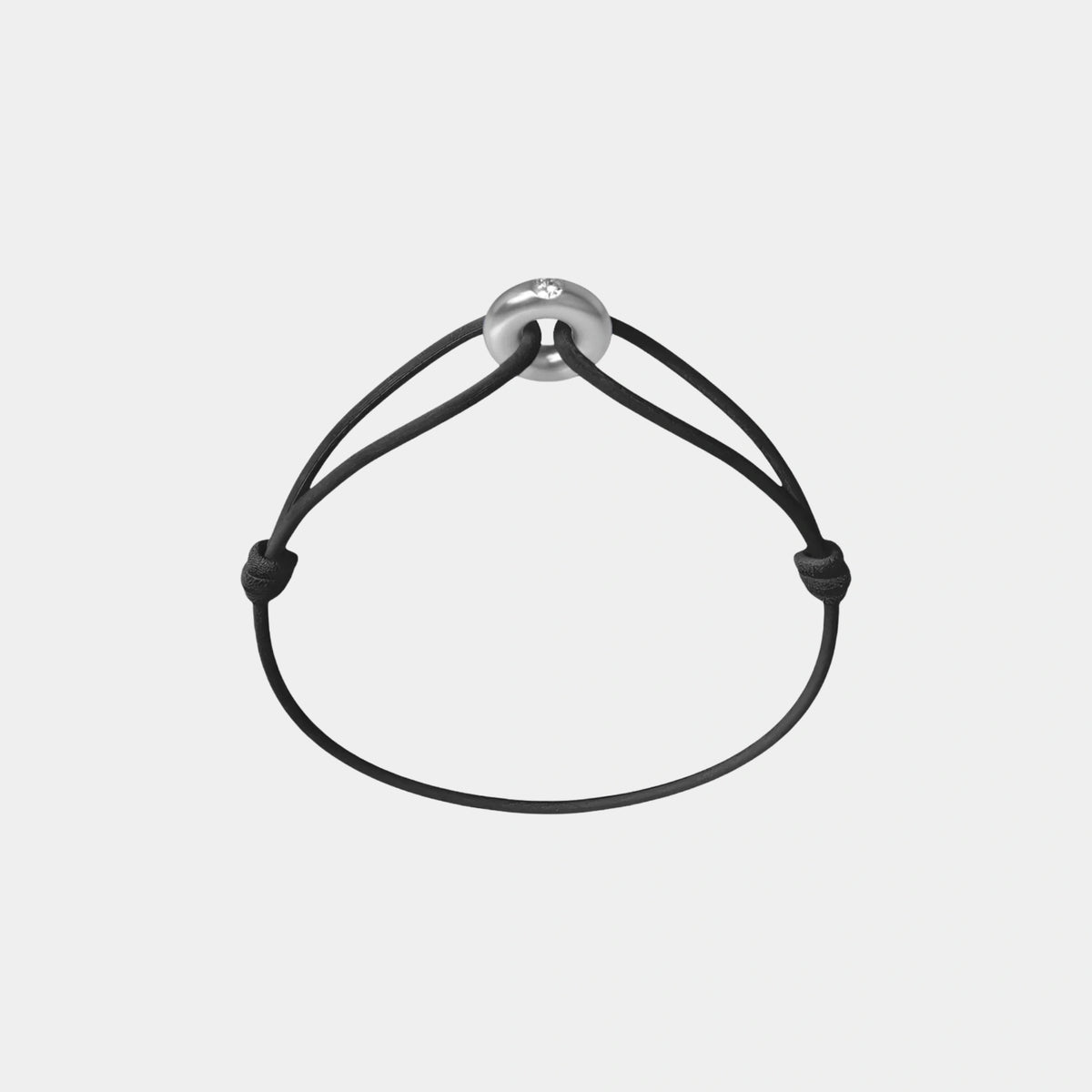 Mini Silver Soho Diamond Cord Bracelet