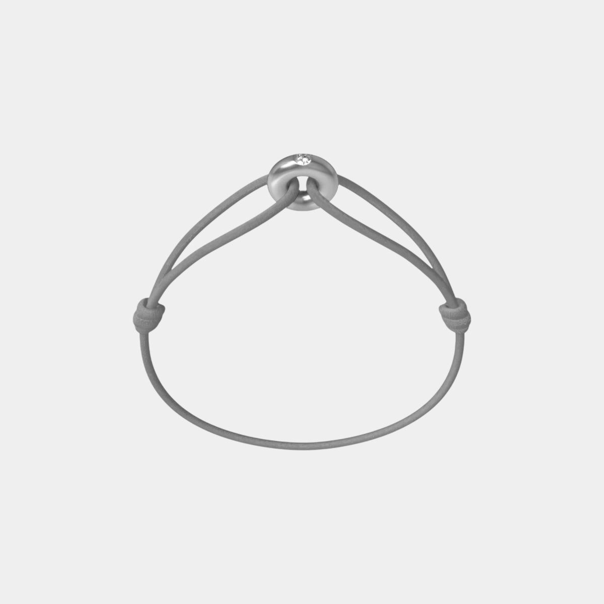 Mini Silver Soho Diamond Cord Bracelet