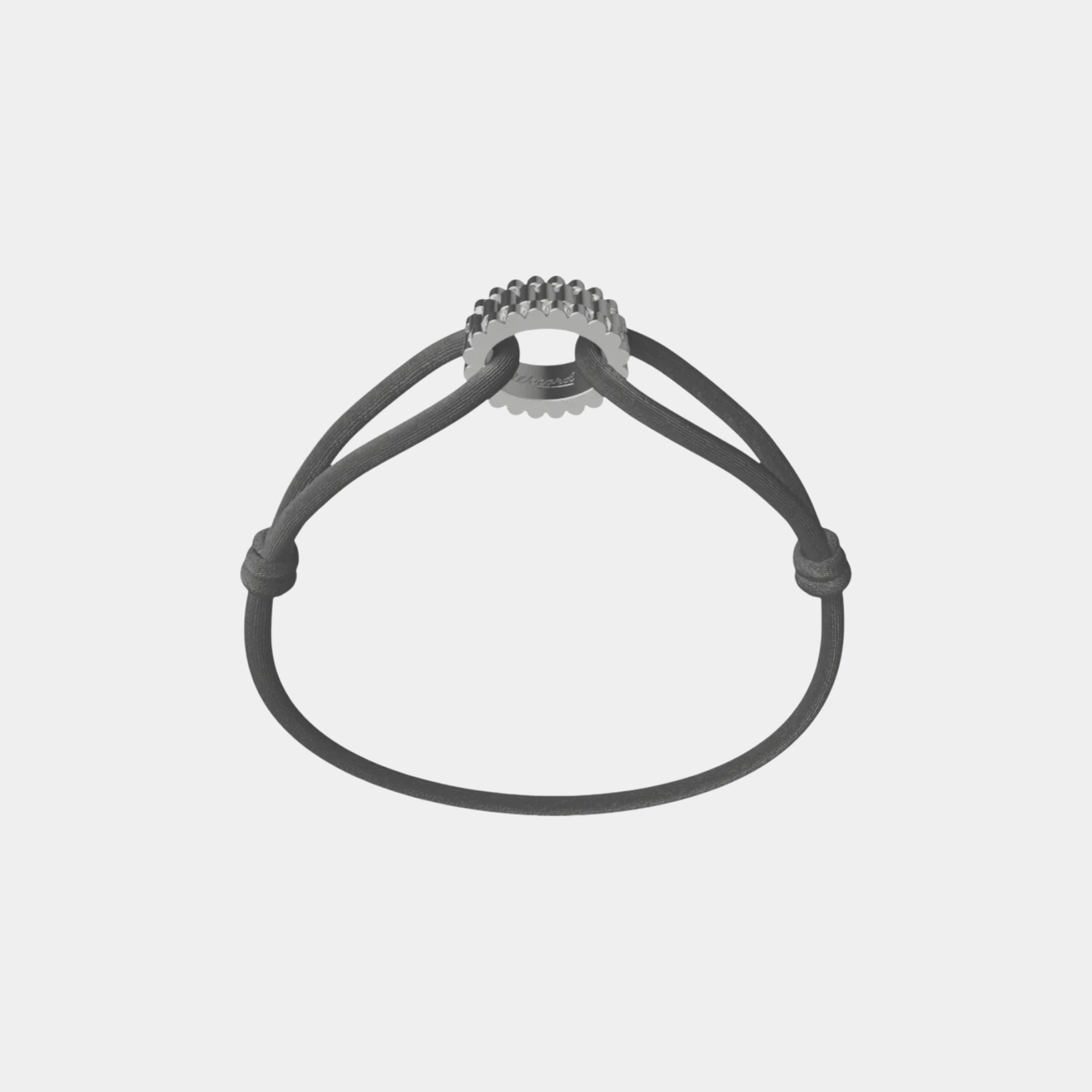 Wecord Regent Cord Bracelet, Dark Grey